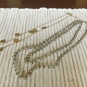 Elegant Gold and Silver Necklace Set